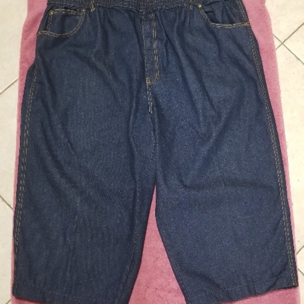 KINGSIZE Big Mens Loose Fit Comfort Waist Straight Leg Jeans